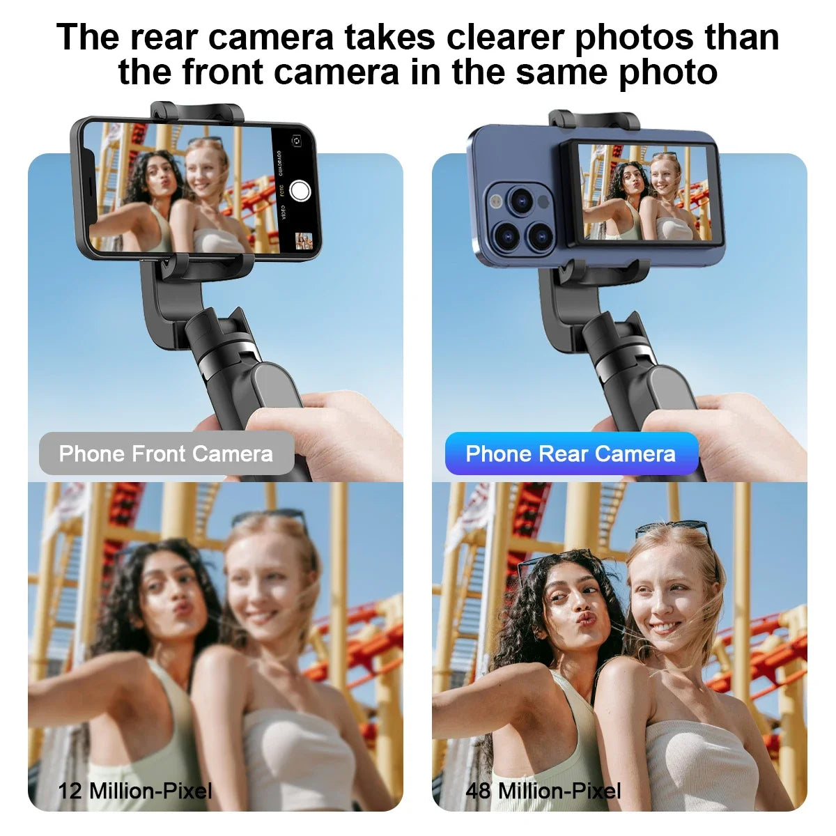 2025 Magnetic Wireless Selfie Monitor Screen For IPhone Android, 3.94 HD Expansion Display Rear Camera Vlog Live Video Recording