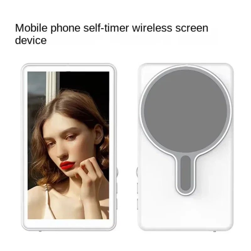 2025 Magnetic Wireless Selfie Monitor Screen For IPhone Android, 3.94 HD Expansion Display Rear Camera Vlog Live Video Recording