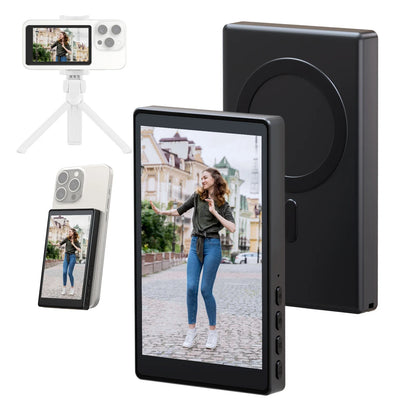 2025 Magnetic Wireless Selfie Monitor Screen For IPhone Android, 3.94 HD Expansion Display Rear Camera Vlog Live Video Recording