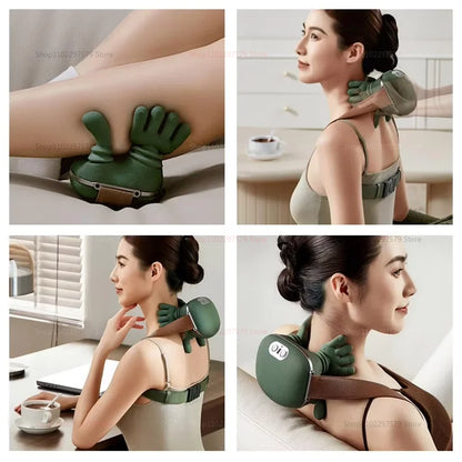 New shoulder and neck massager, neck massager, fully automatic charging finger press hand massager (without heating)