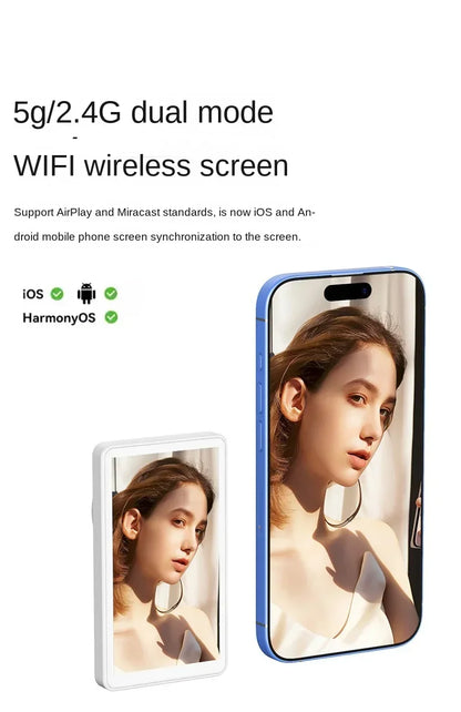 2025 Magnetic Wireless Selfie Monitor Screen For IPhone Android, 3.94 HD Expansion Display Rear Camera Vlog Live Video Recording